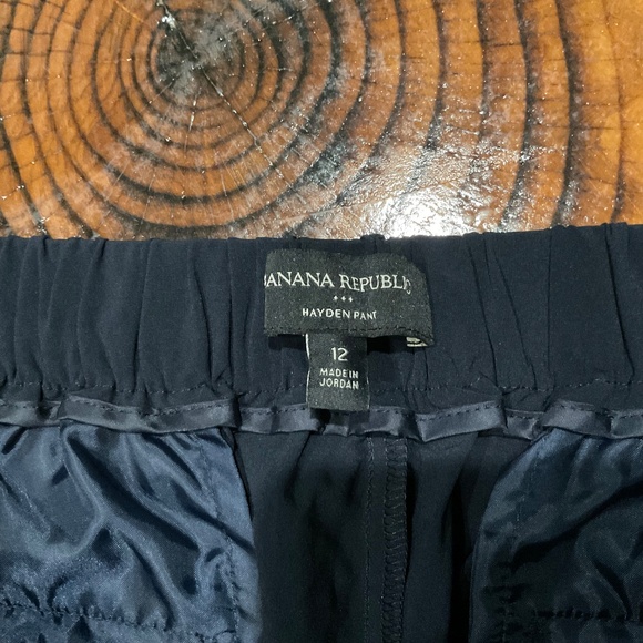 Banana Republic Women's Dark Navy Blue Hayden Trousers Size 12 - Picture 7 of 10
